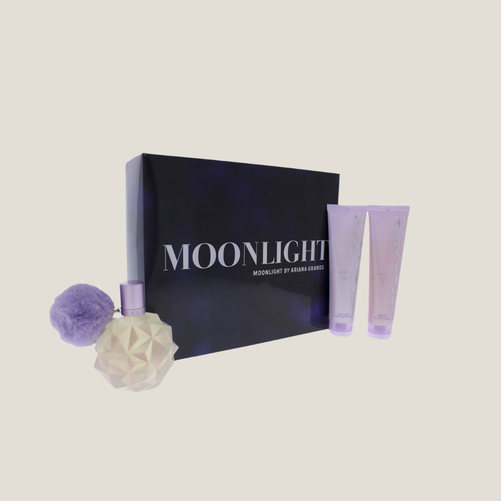 Set Ariana Grande Moonlight 3 Piezas (Perfume, Loción Corporal, Gel de Ducha)